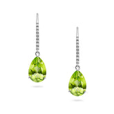 Peridot & Diamond Earrings (9ct) - Dracakis Jewellers